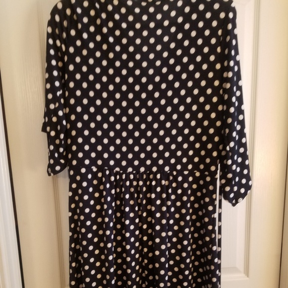 Navy polka dot dress skater - Picture 2 of 5